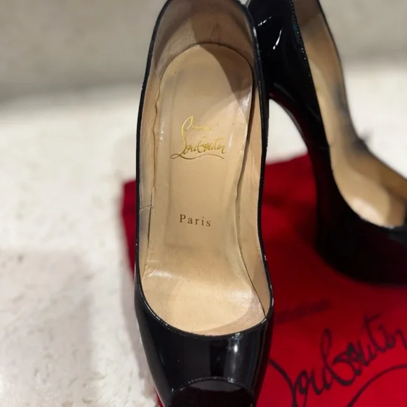 Christian Louboutin Lady Peep 150 Patent Leather Pumps – Size 38 - Picture 7 of 8